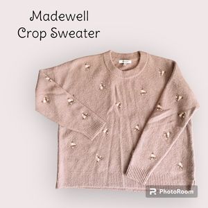 Madewell Lilac Daisy Embroidered Sweater, XS